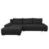 ECKSOFA Bloom mit Bettkasten und Schlaffunktion L-Form - Dunkelgrau, Textil (267/185cm)