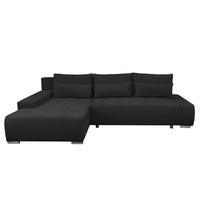 ECKSOFA Bloom mit Bettkasten und Schlaffunktion L-Form - Dunkelgrau, Textil (267/185cm)