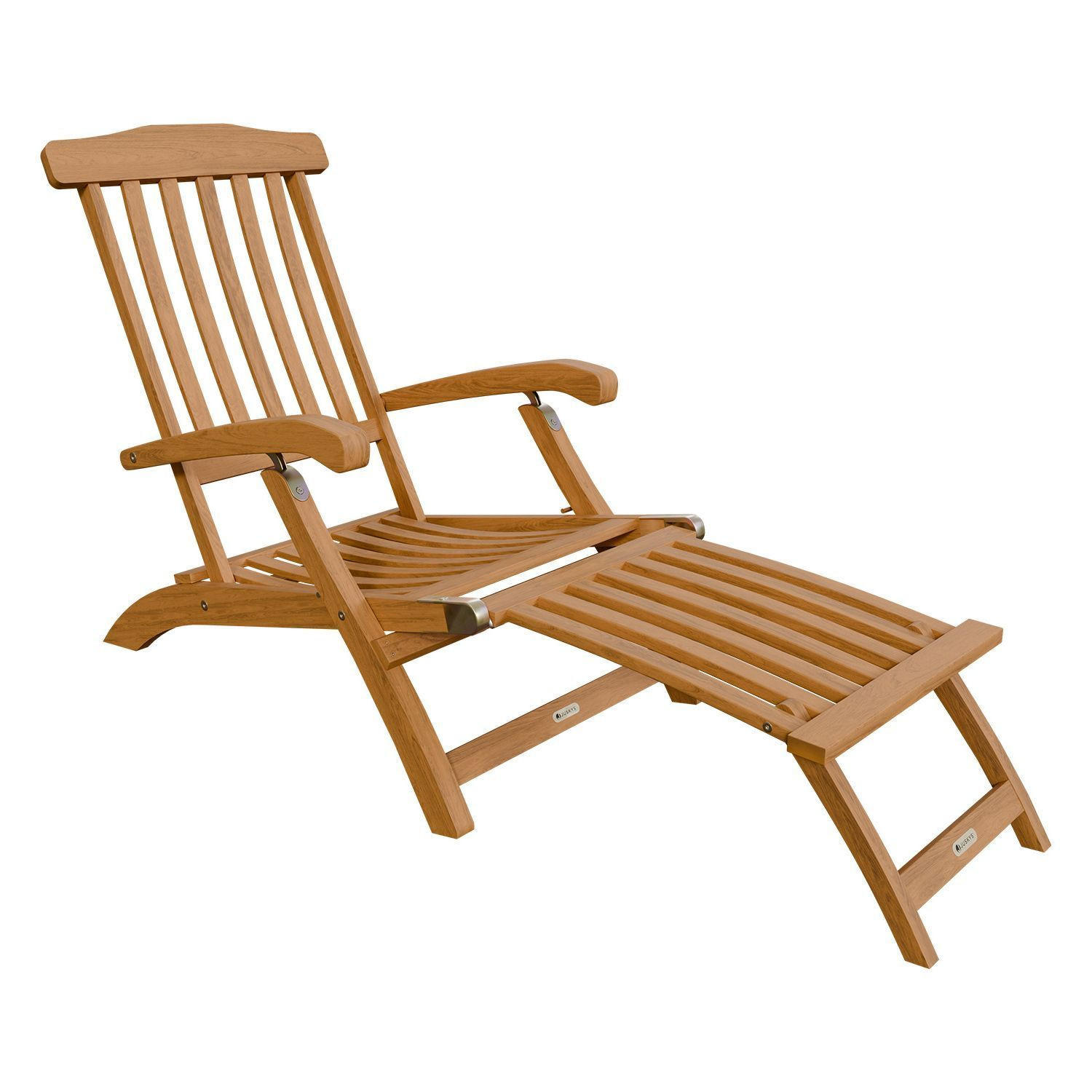 SONNENLIEGE Evia natur 196x54x95cm - Naturfarben, Holz (54/95/196cm) - Juskys