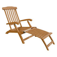 SONNENLIEGE Evia natur 196x54x95cm - Naturfarben, Holz (54/95/196cm) - Juskys