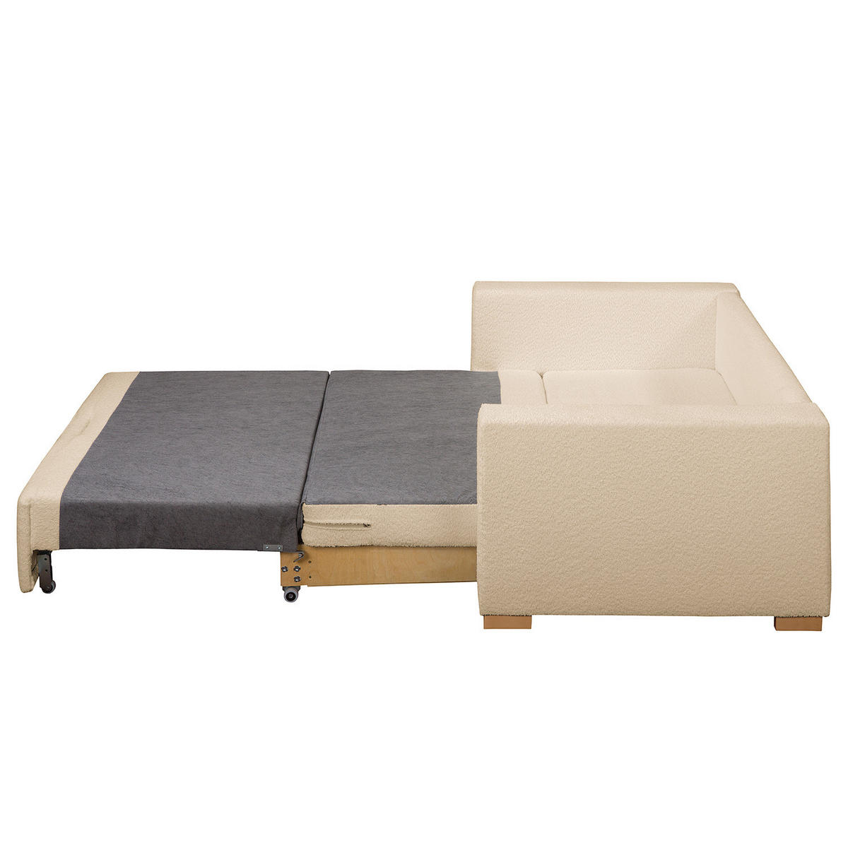 SCHLAFSOFA - Beige/Buchefarben, Holz/Buchenholz (173/90/90cm) - home24