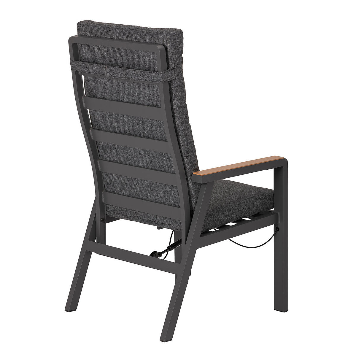 GARTENRELAXSESSEL - Aluminium / Polyester - Grau - 2er-Set - Grau, Textil/Metall (60/110/72cm) - home24