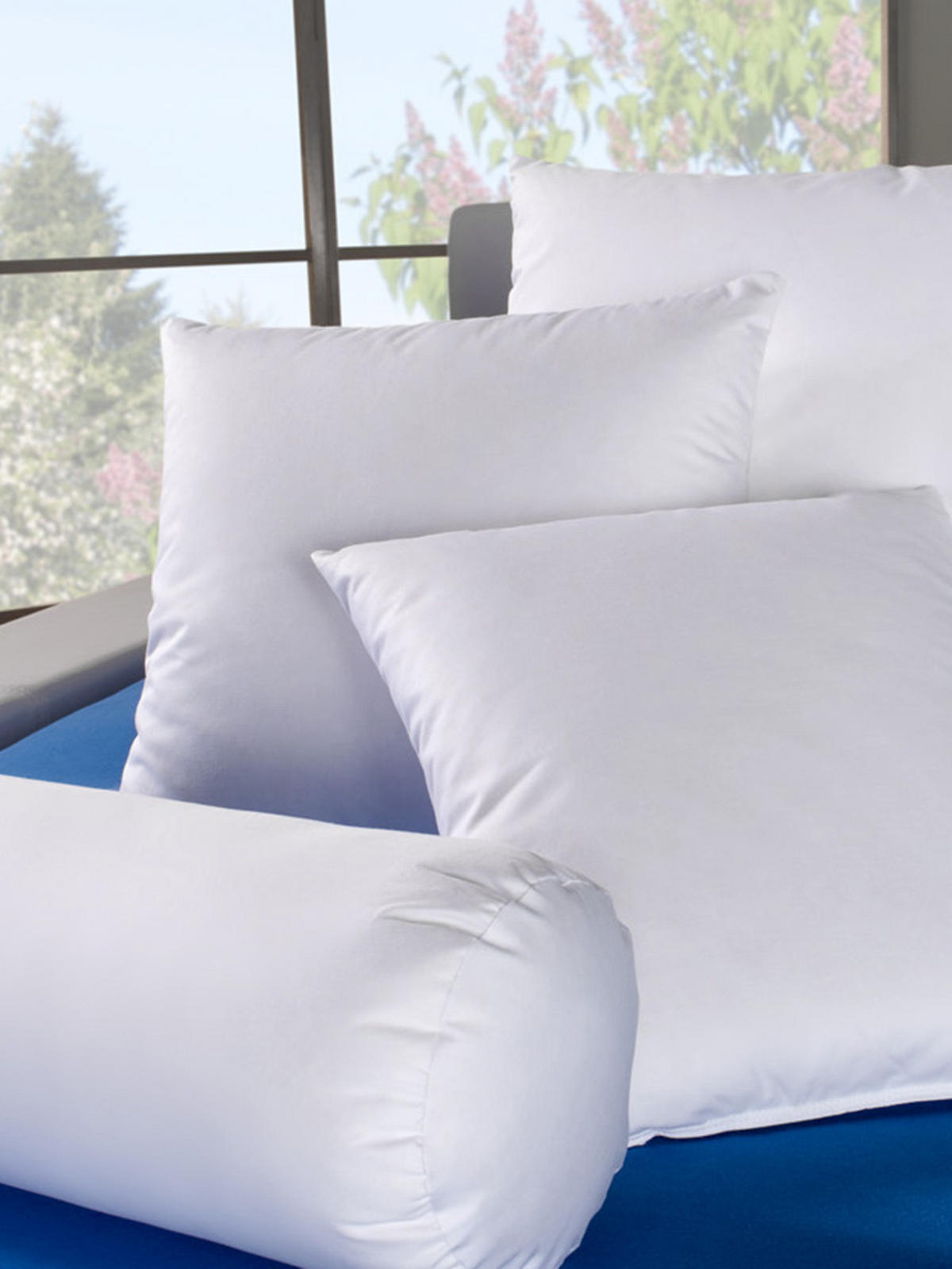 KLEINKISSEN EXQUISIT Entendaunen medium - Weiß, Naturmaterialien/Textil (40/40cm) - Böhmerwald