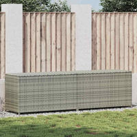 GARTENBOX Poly Rattan 200x50x60 cm Grau - Grau, Kunststoff (200/60/50cm) - furnicato