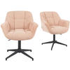 BÜROSTUHL Mika-Nala - Schwarz/Rosa, Textil/Metall (65/78/66cm) - DUBI Möbel
