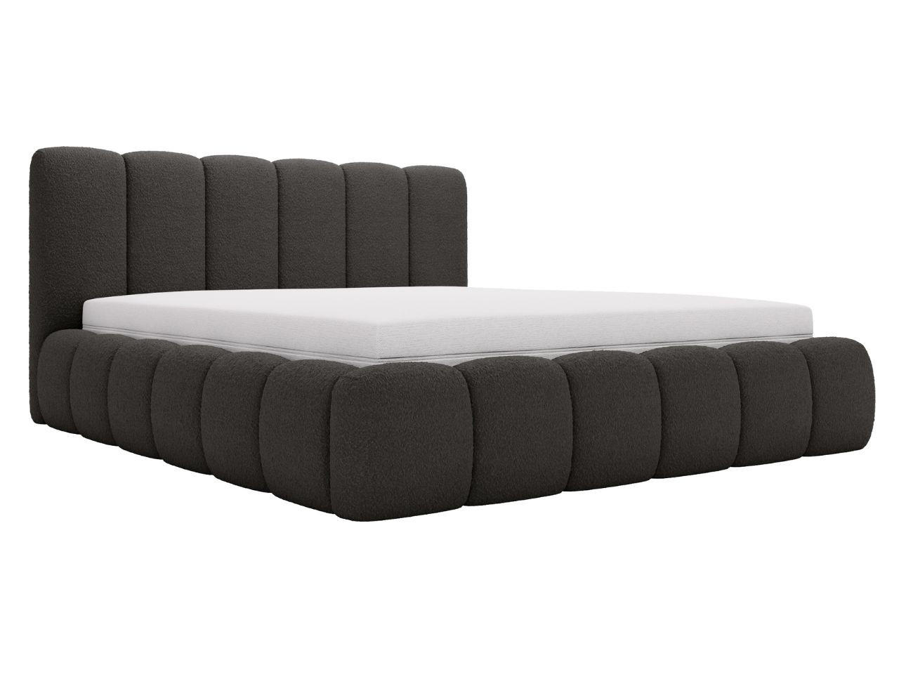 Graingold Polsterbett Schwarz 160x200 cm