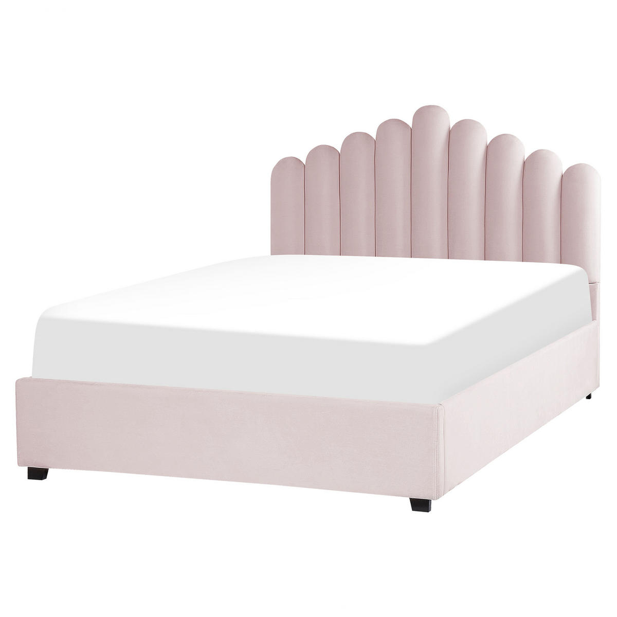 POLSTERBETT 160x200 cm Rosa Vincennes - Pink, Textil (160/200cm) - Beliani
