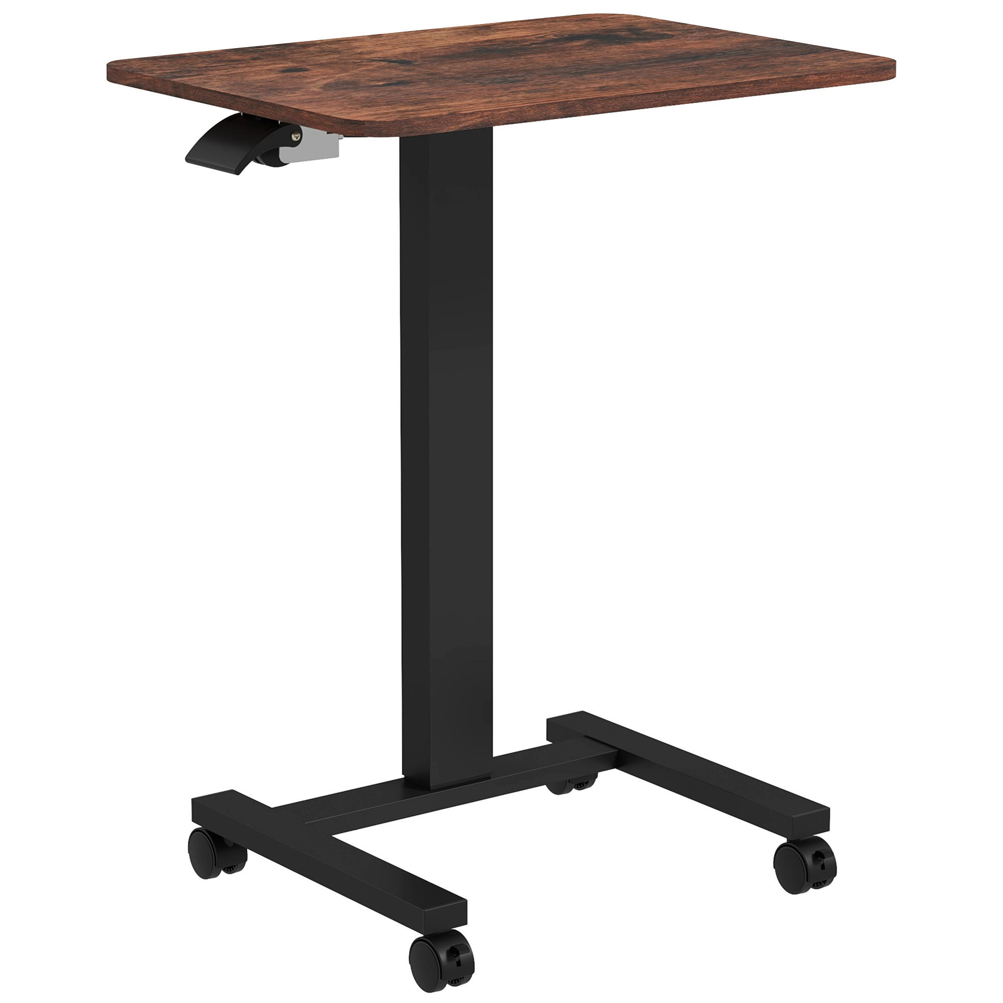 HÖHENVERSTELLBARER Schreibtisch, Braun - Braun, Kunststoff (65/48/108cm) - Vinsetto