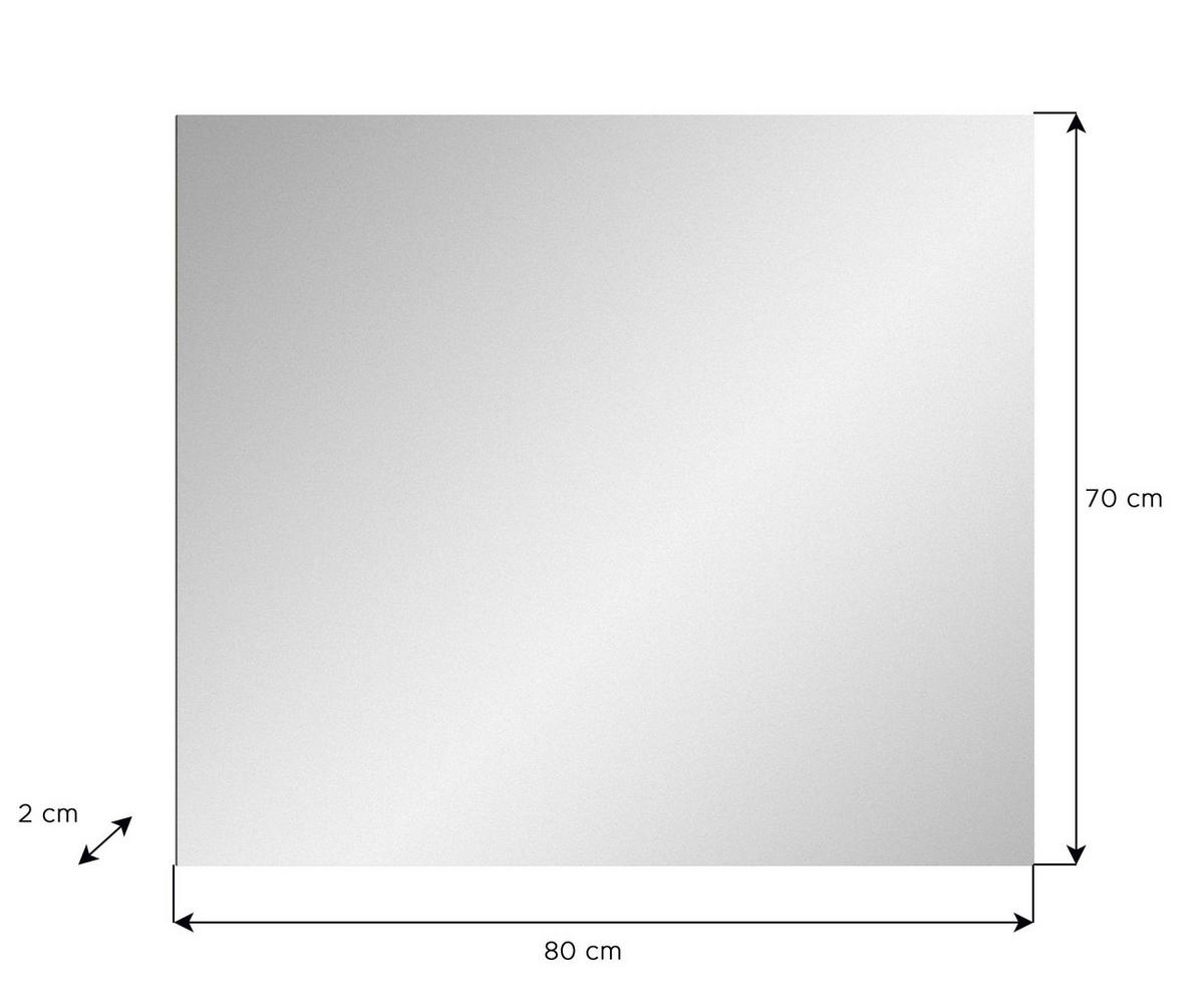 SPIEGEL SALSA (B/H/T: ca. 60/192/37 cm) in Rauchsilber Nachbildung/weiß hochglanz - Silberfarben, Holzwerkstoff (60/192/37cm)