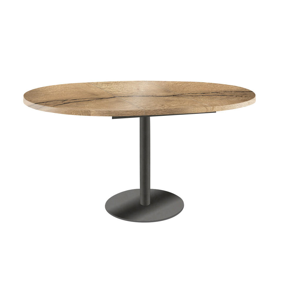 ESSTISCH Borte Halifax Eiche Natur / Graphit 100/138 / 100 / 76cm - Alteiche/Graphitfarben, Holz/Holzwerkstoff (100/100/76cm) - Feldmann-Wohnen