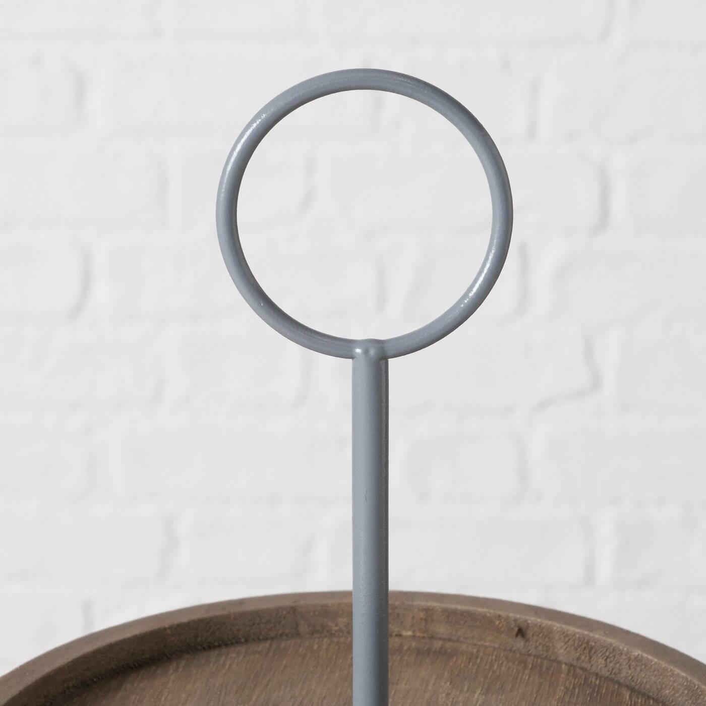 BOLTZE Etagere Samina Schwarz 33 Cm – 2-stöckige Servierplatte Aus Eisen, Minimalistisches Design Für Snacks & Desserts