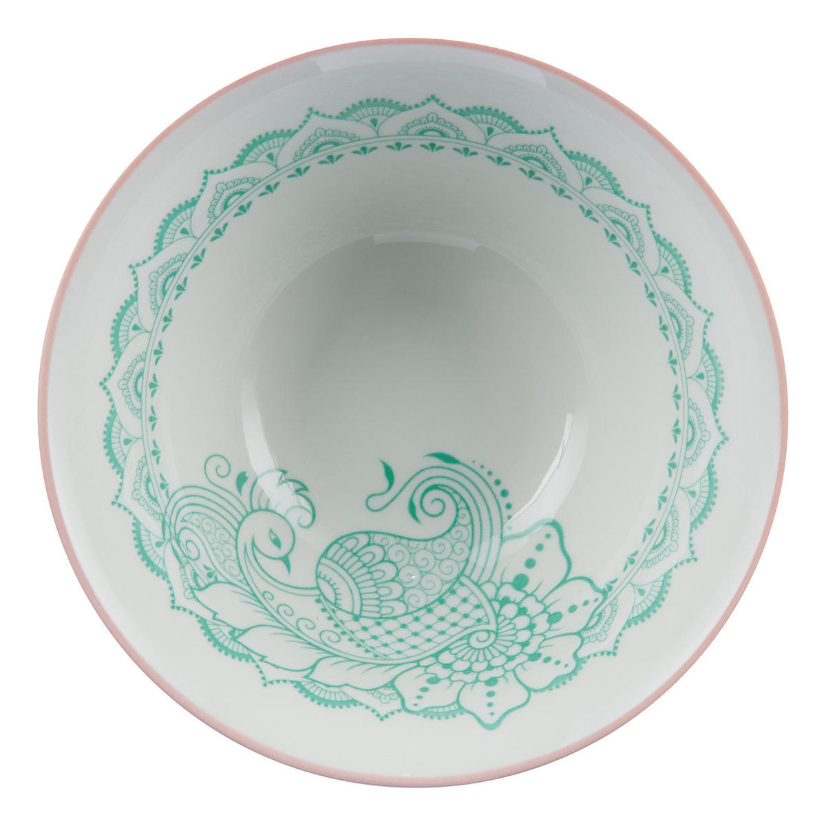 SCHALEN 6er-Set Ornaments 520 ml - Grün, Keramik (14/14/7cm) - Butlers