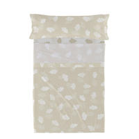 BETTWÄSCHE 2er-Set teiliges clouds 180x270 cm beige - Beige, Textil (180/270cm) - Happy Friday