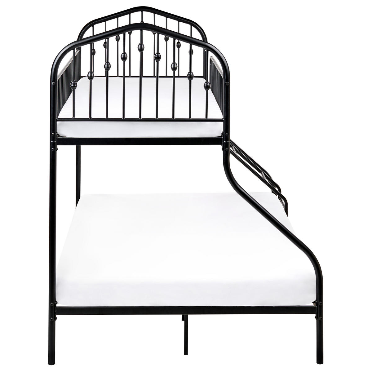 HOCHBETT 90-140/200 cm Schwarz Chamonix - Schwarz, Metall (140/200cm) - Beliani