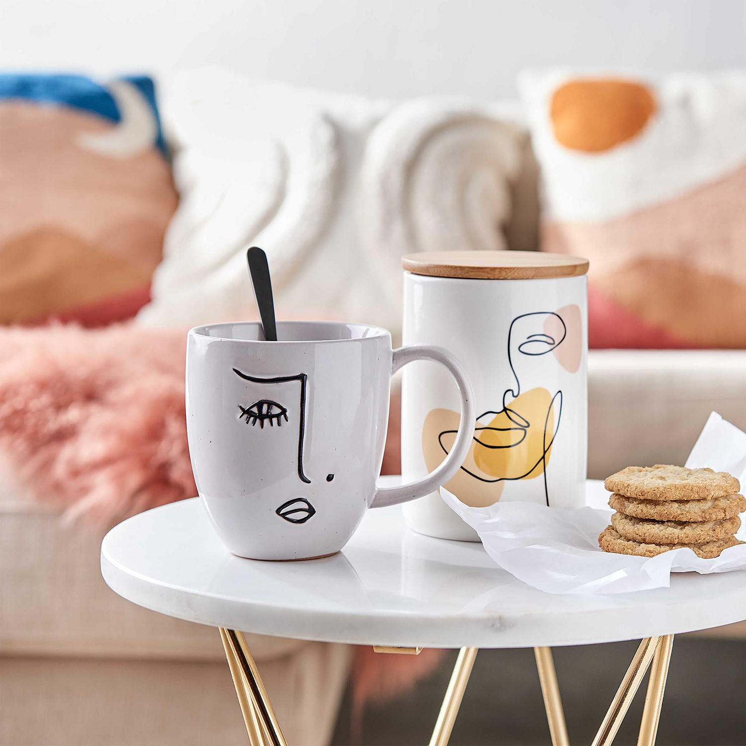 TASSE Line Art - Weiß, Keramik (0.35L) - BUTLERS