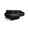 ECKSOFA mit Schlaffunktion TOKYO L Monolith 97 Links - Schwarz, Textil (280/185cm) - Bedante