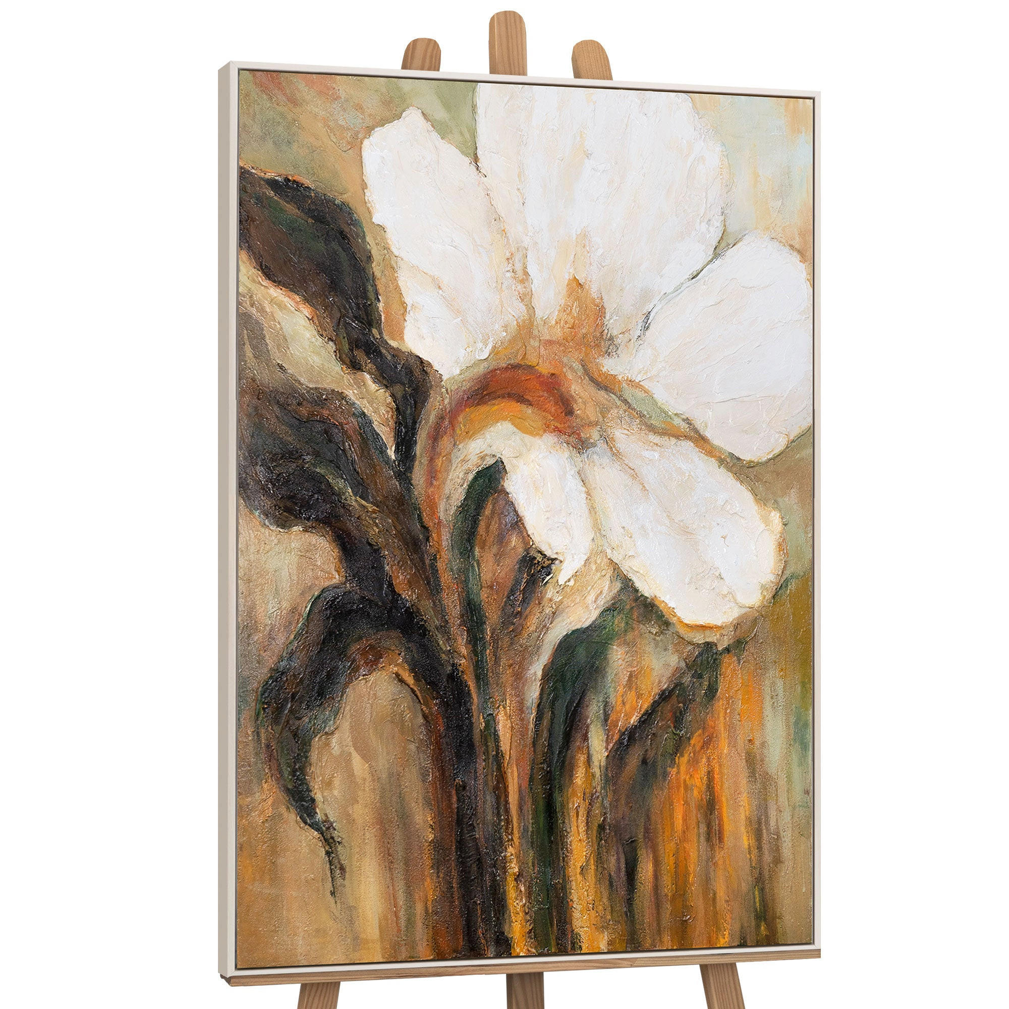 GEMÄLDE Warme Farben Schattenfugenrahmen Beige 120x80 cm - Beige, Holz (120/80cm) - YS-art gallery