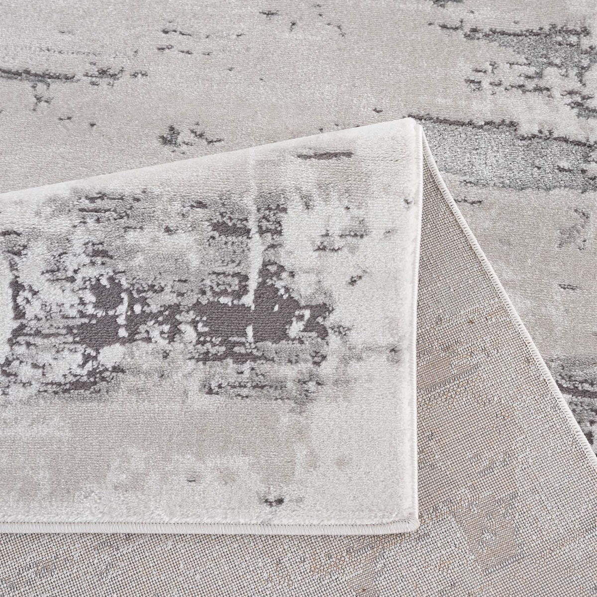 KURZFLOR-TEPPICH Chic 175 Grau 80x300 cm - Grau, Textil (80/300cm) - carpet city