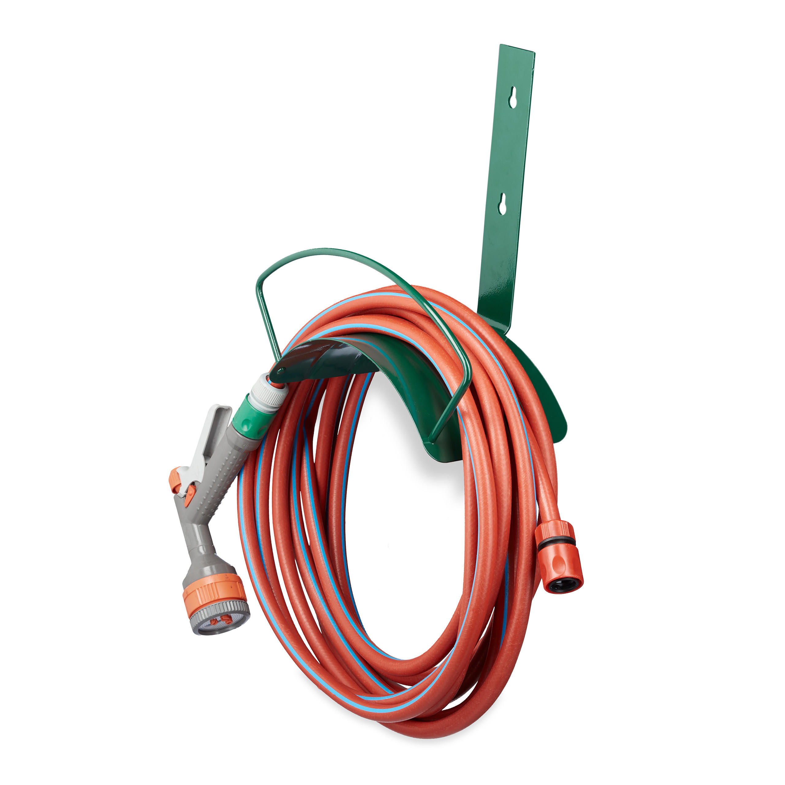 SCHLAUCHHALTER - Dunkelgrün, Metall (32/32.5/16.5cm) - Relaxdays