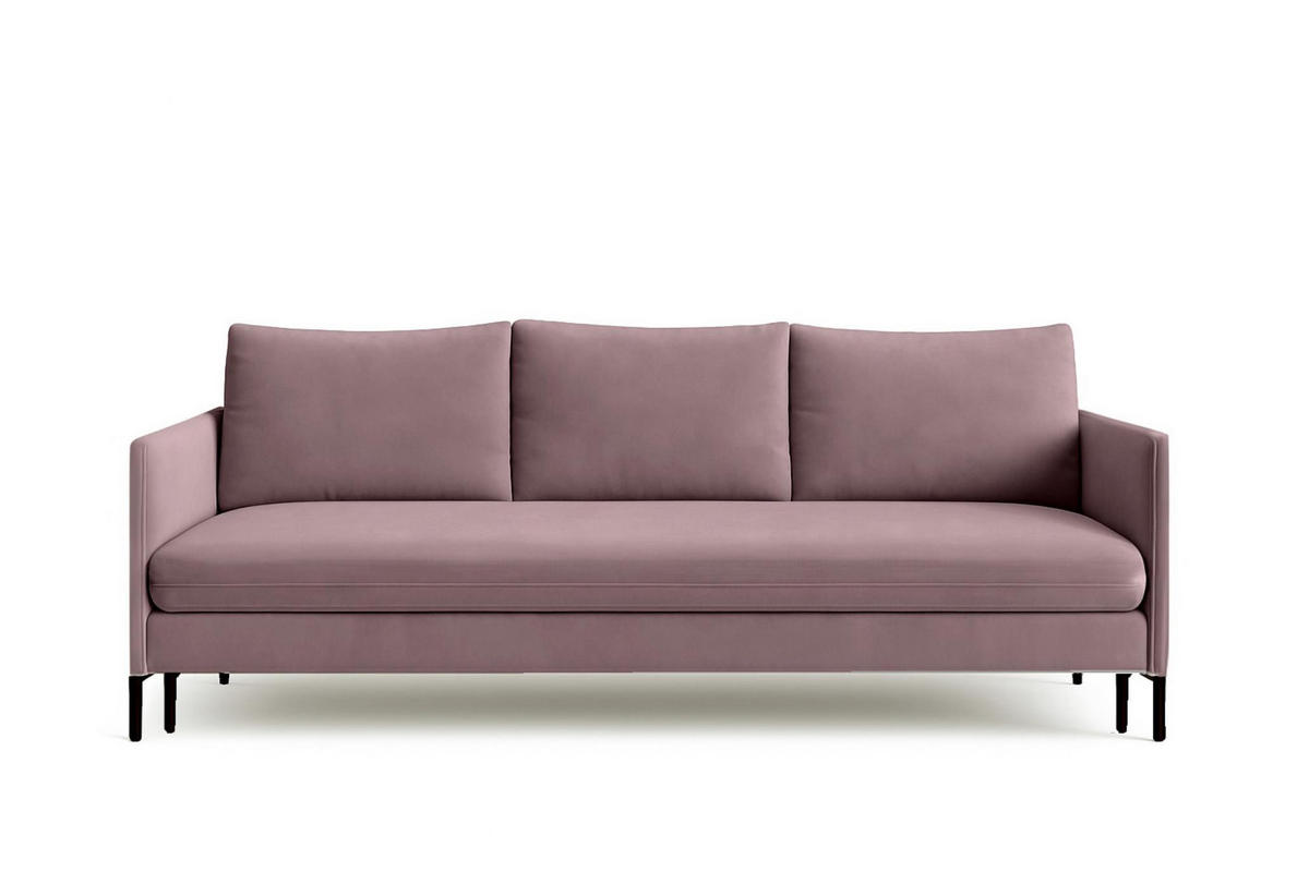 SCHLAFSOFA BELIS in Rosa - Rosa, Holzwerkstoff/Textil (216/95/100cm) - Bettso