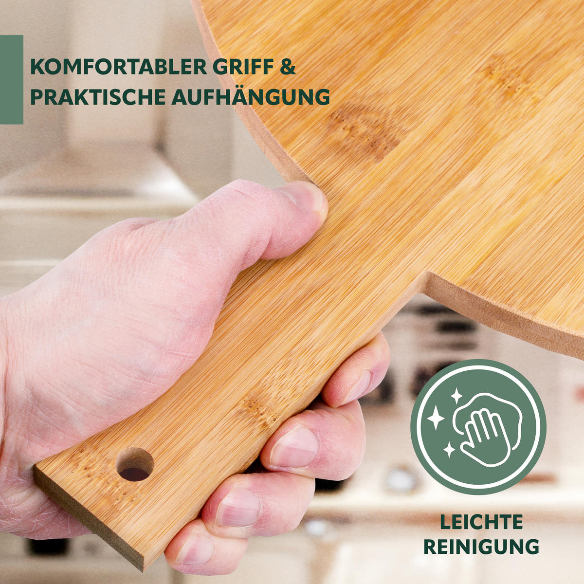 SERVIERBRETT, Bambus - Braun, Holz (33/45/1.5cm) - bremermann