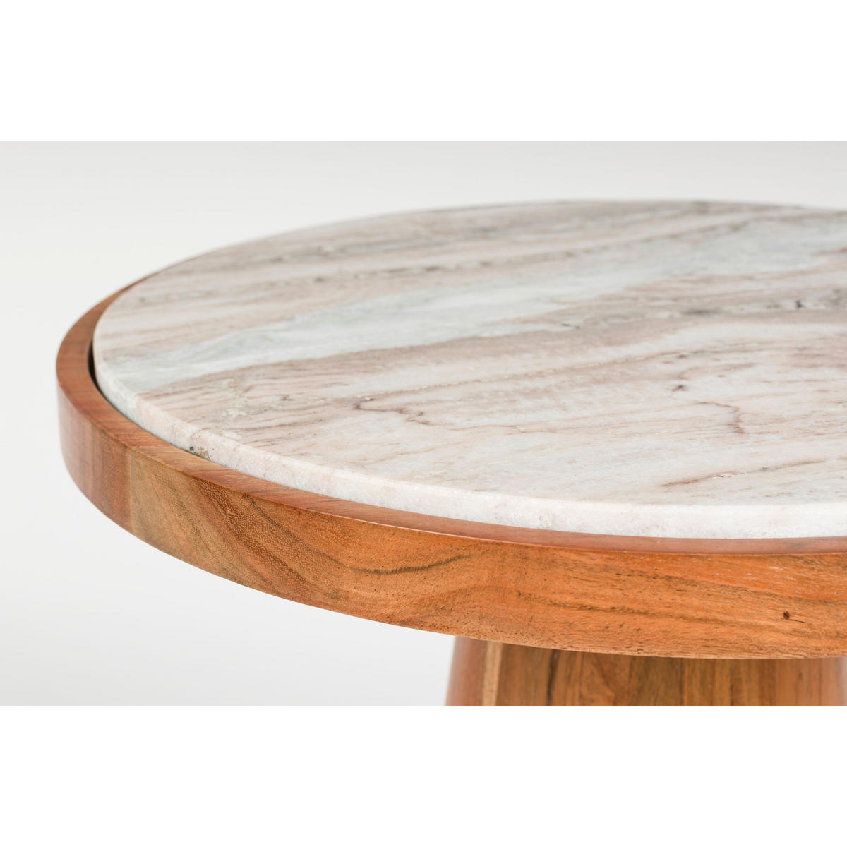 BEISTELLTISCH Mees Rund 40 cm - Braun, Holz (40/40/50cm) - Housecraft Living