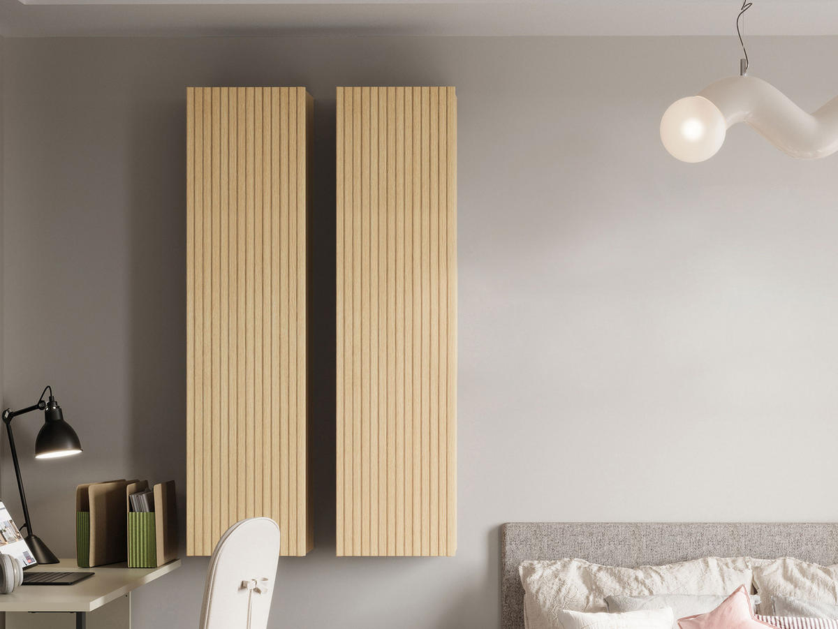 HÄNGESCHRANK-SET Sigma 1D SG11 (2 Stück) - Eichefarben, Holzwerkstoff (34/138/30cm) - MIRJAN24