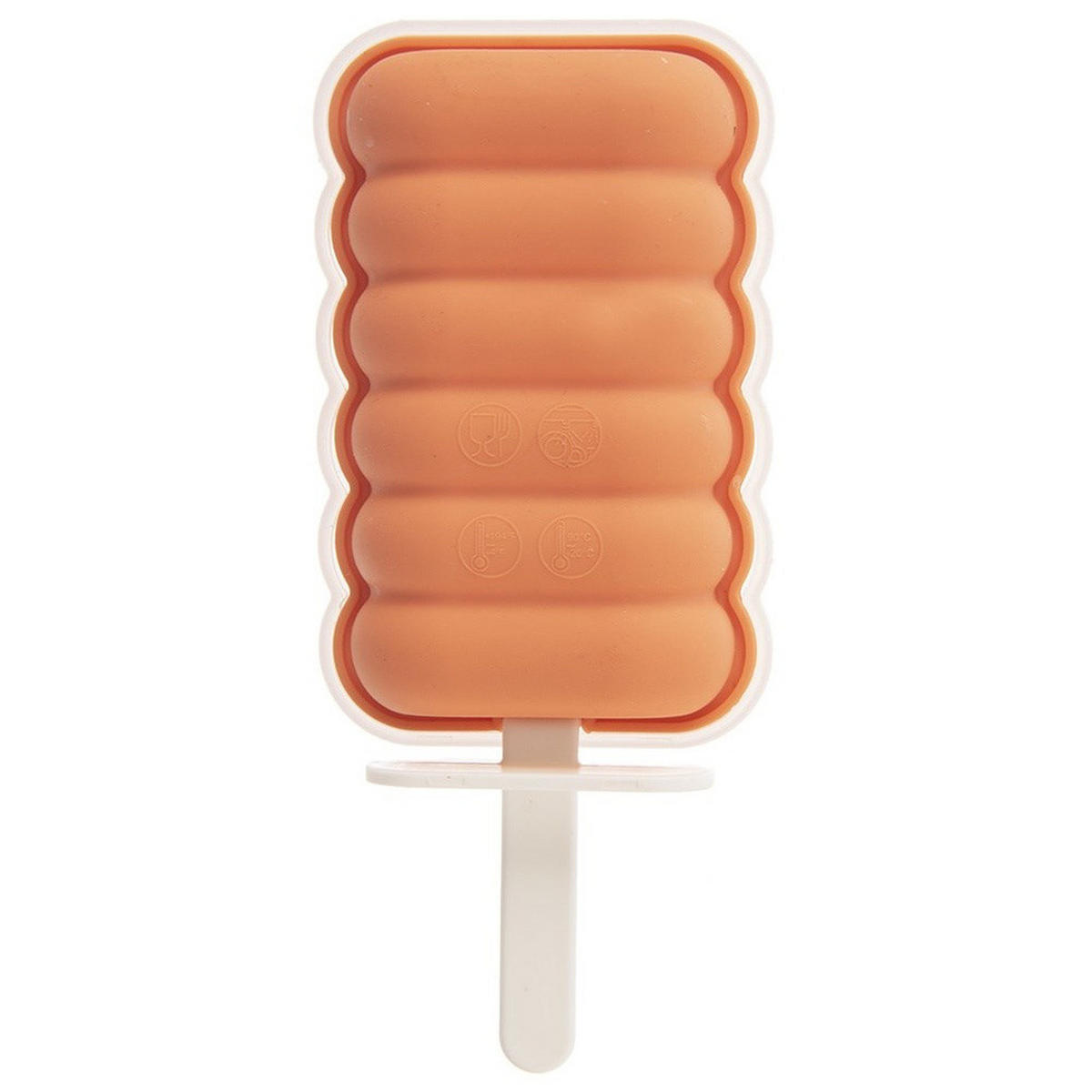 SILIKON-EISFORM orange - Orange, Kunststoff (15/2.5/6.5cm) - Orion 