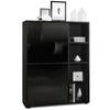 HIGHBOARD Cuba Türen in Schwarz Hochglanz - Schwarz Hochglanz, Holzwerkstoff (79/105.5/35.5cm) - Vladon