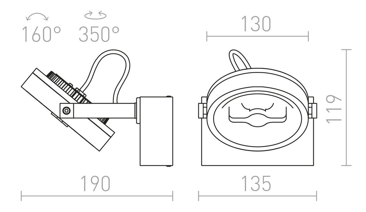 DECKENLEUCHTE KELLY LED I DIMM Schwarz 12 W - Schwarz, Metall (30/30/20cm) - Rendl