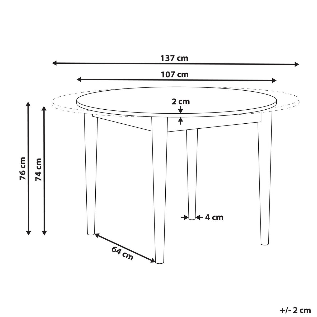 JÍDELNÍ STŮL vysunovací Světlý Dub 107-137/107 cm Echo - světle hnědá, kompozitní dřevo (107/107/76cm) - Beliani