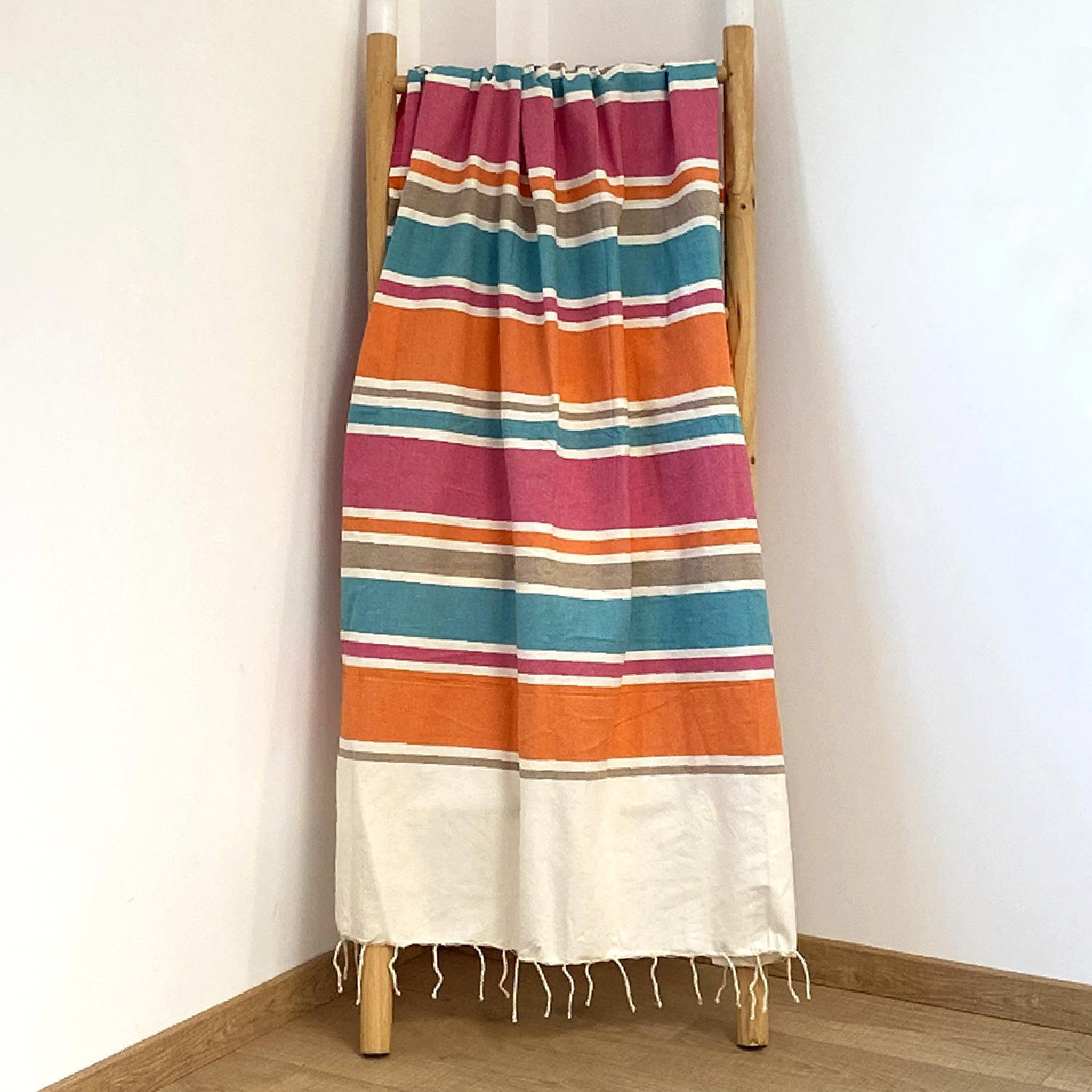 HAMMAMTUCH Traditionelle Helios 100x200 190g/m² rosa - Pink, Textil (100/200cm) - LE COMPTOIR DE LA PLAGE