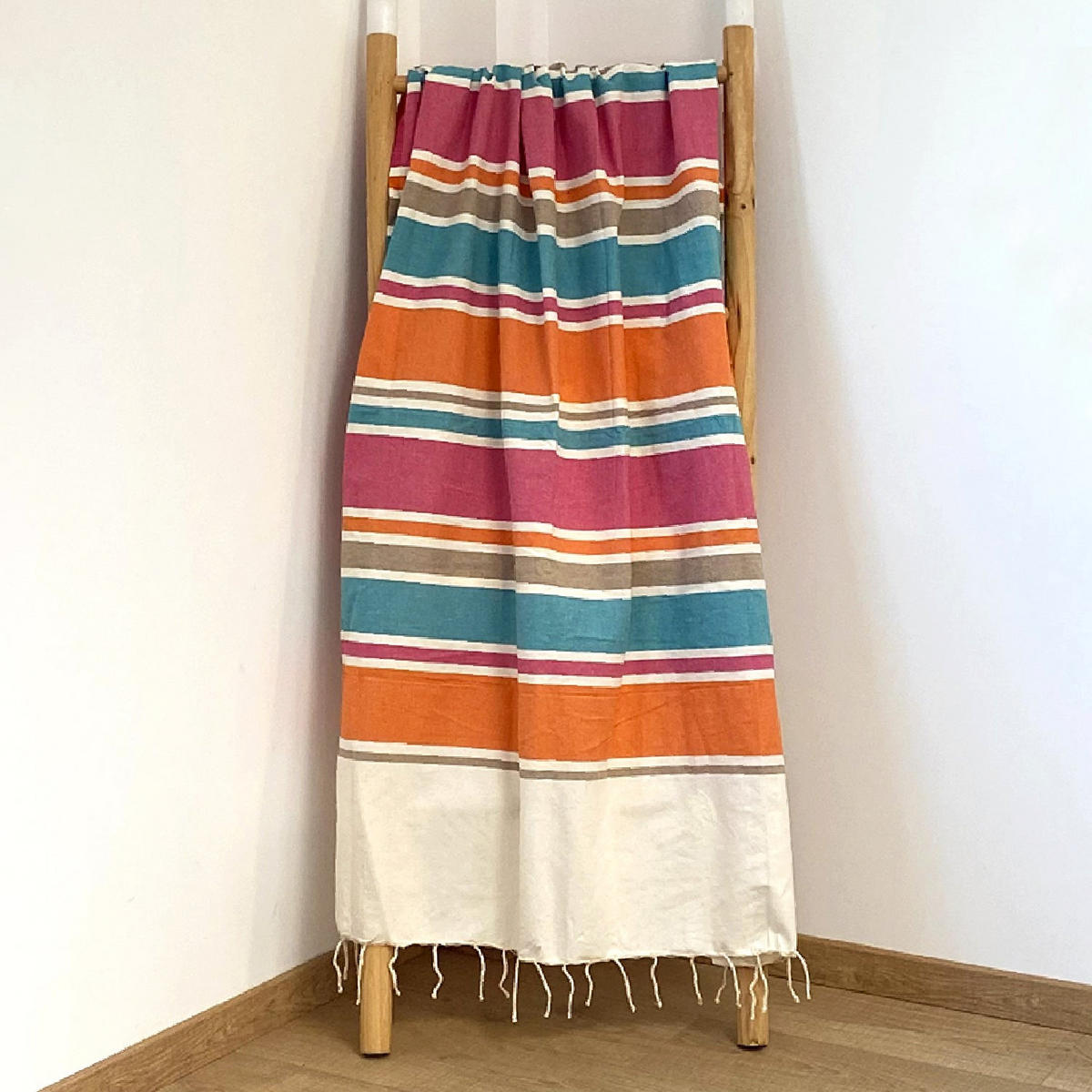 HAMMAMTUCH Traditionelle Helios 100x200 190g/m² rosa - Pink, Textil (100/200cm) - LE COMPTOIR DE LA PLAGE