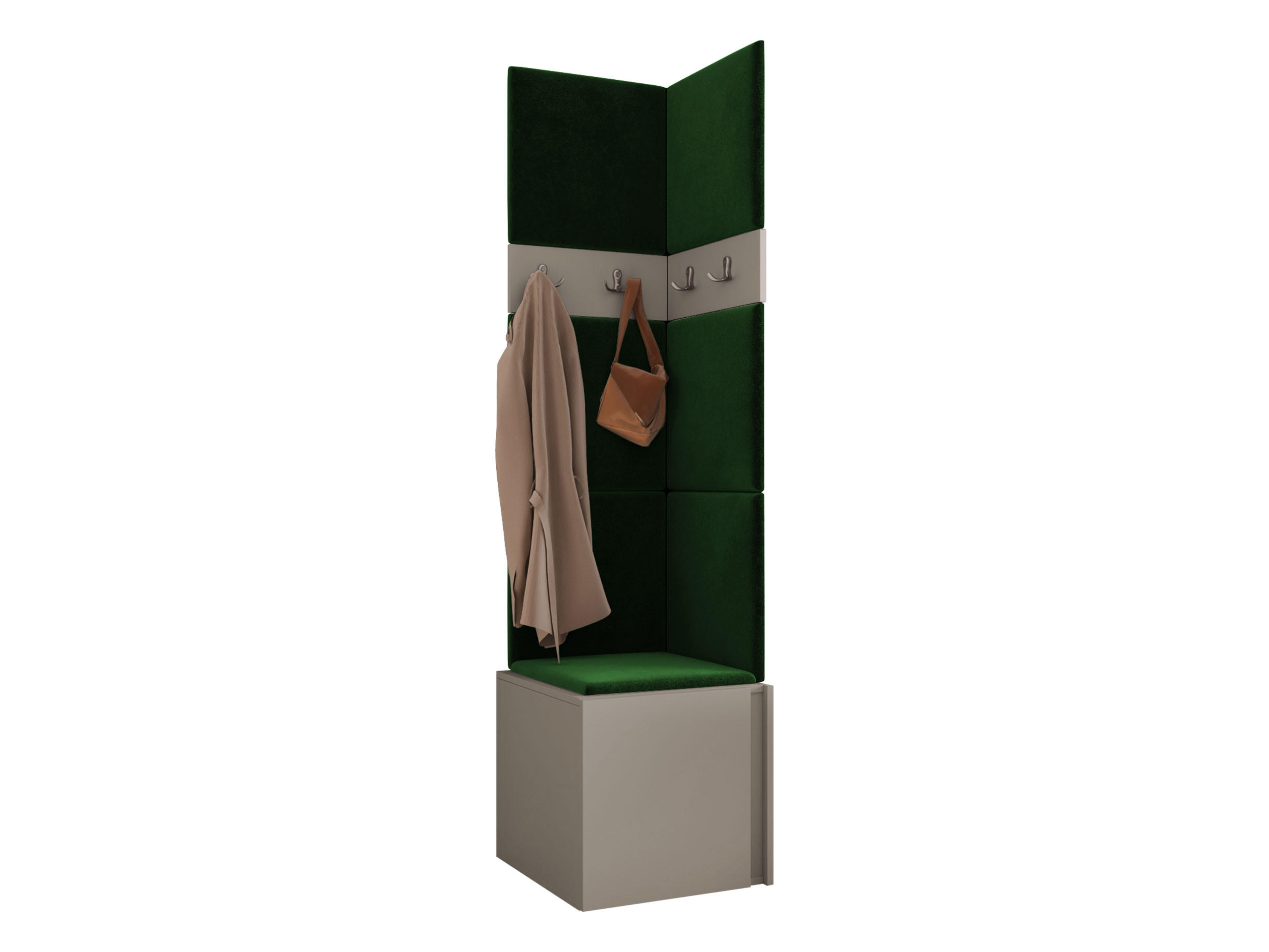 Mirjan24 Garderoben-Set Kaschmir, Grün 42x186x46 cm