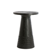 BEISTELLTISCH Paxos Schwarz Ø45/64 cm - Schwarz, Holz (45/45/64cm) - Light & Living