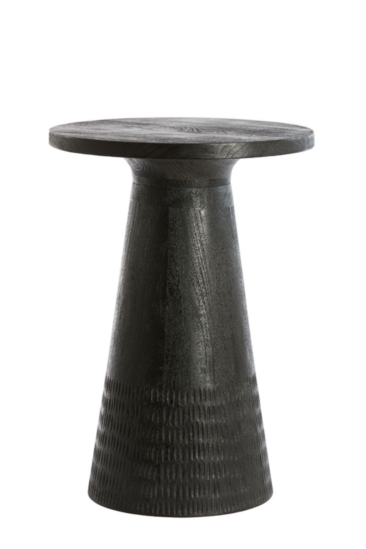 BEISTELLTISCH Paxos Schwarz Ø45/64 cm - Schwarz, Holz (45/45/64cm) - Light & Living