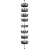 SCHUHKARUSSELL , 26,5 x 100-300 cm, schwarz - Schwarz, Metall (26.5/300/26.5cm) - tectake