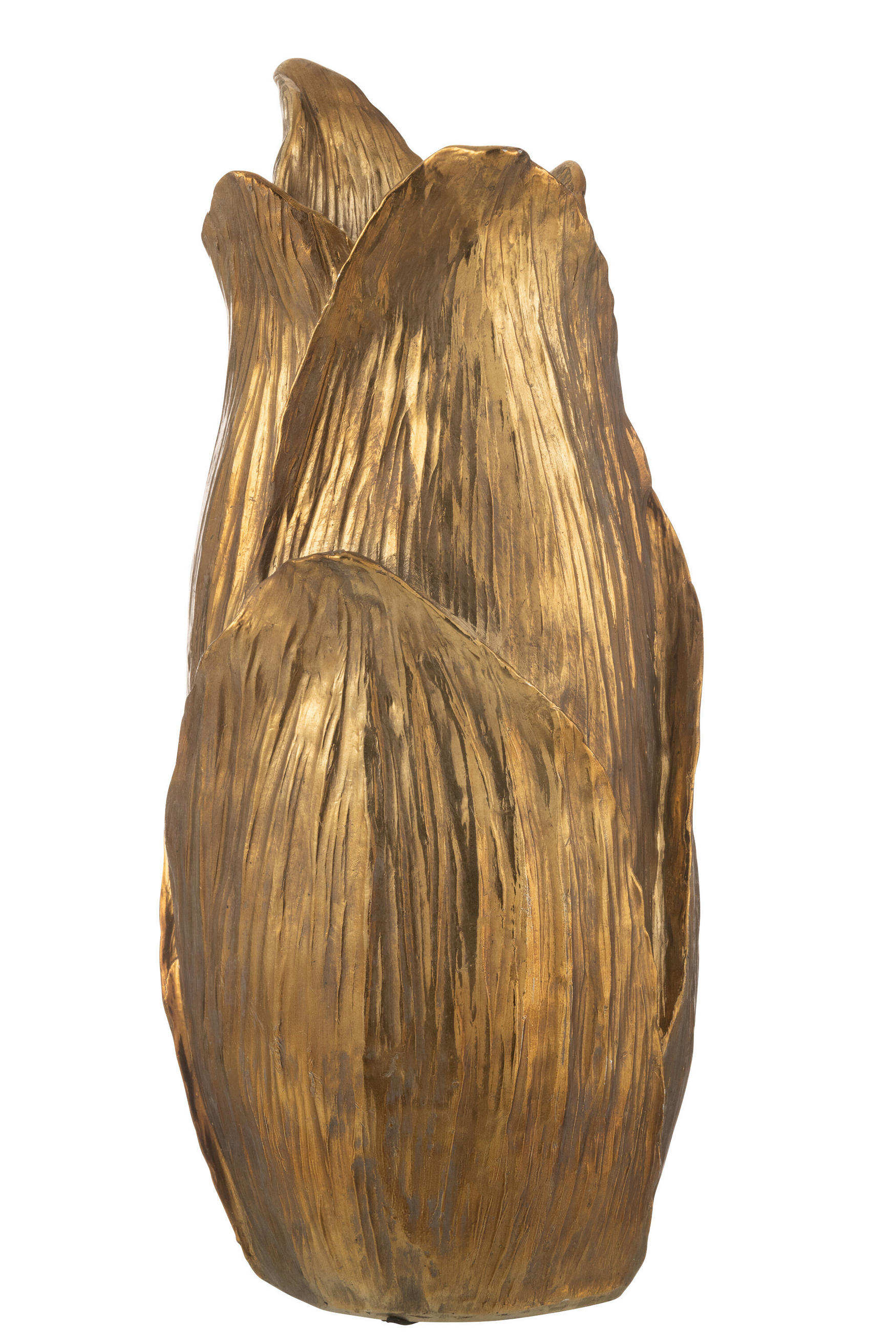 VASE NEBU BLUME - Polyresin - Gold - L - Ø 28 cm - Goldfarben, Glas/Naturmaterialien (60.5cm) - J-Line