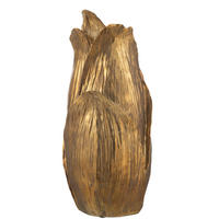 VASE NEBU BLUME - Polyresin - Gold - L - Ø 28 cm - Goldfarben, Glas/Naturmaterialien (60.5cm) - J-Line