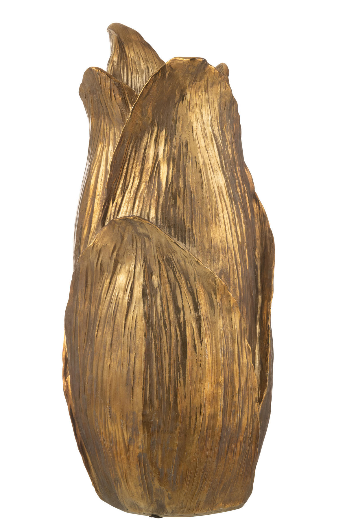 VASE NEBU BLUME - Polyresin - Gold - L - Ø 28 cm - Goldfarben, Glas/Naturmaterialien (60.5cm) - J-Line