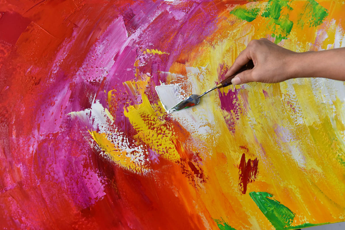 ÖLGEMÄLDE 150/50 cm - Multicolor, Holz/Textil (1.9/50cm) - KUNSTLOFT