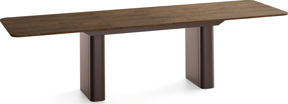 ESSTISCH Riven rechteckig ausziehbar verlängerbar mit Butterfly-Auszug, Eiche Braun Rustikal 180-276/90/76 cm - Alteiche/Braun, Holzwerkstoff/Metall (90/276/76cm) - WFL GROUP
