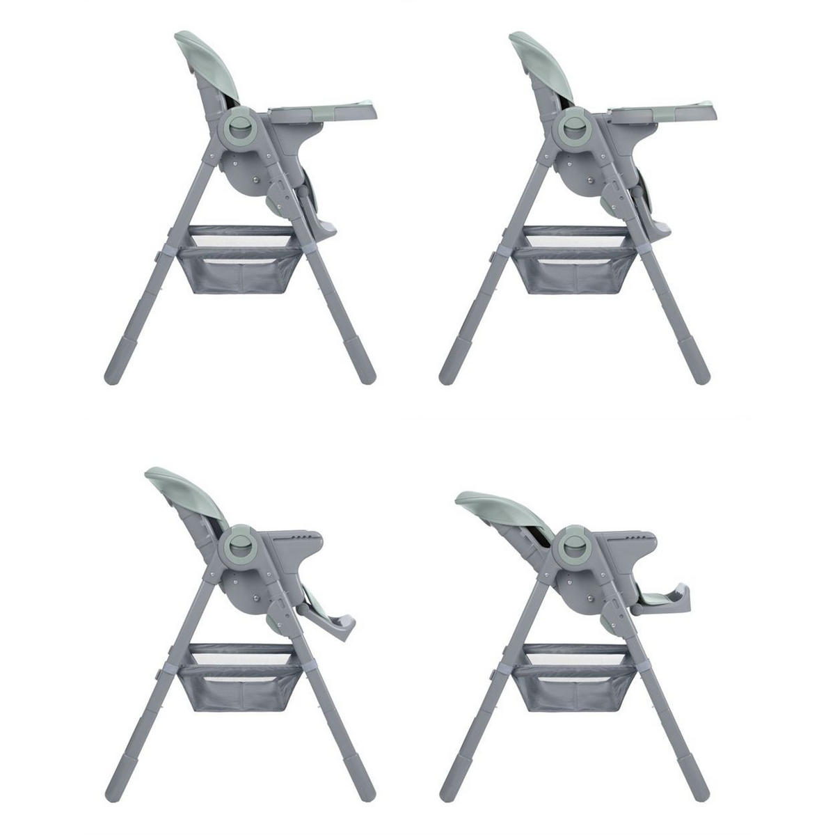 HOCHSTUHL Comfy tuerkis höhenverstellbar, Gurt, Doppeltablett - Türkis, Kunststoff (53/104/76cm) - Kikka boo