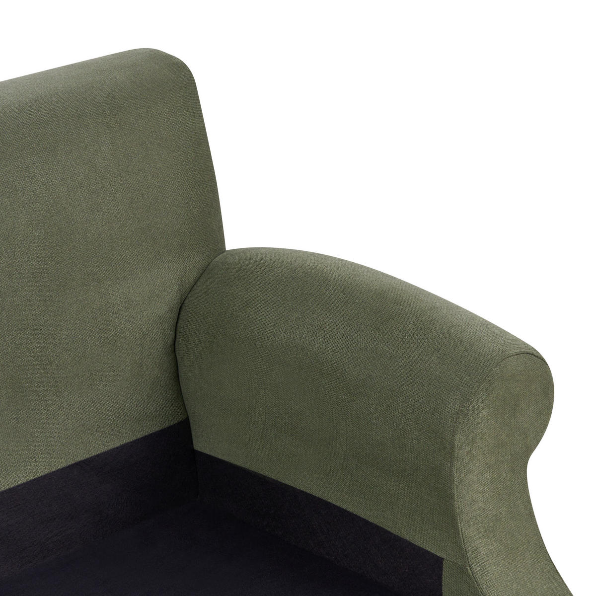2-SITZER-SOFA dunkelgrün Eike - Dunkelbraun/Grün, Textil (186/82/102cm) - Beliani