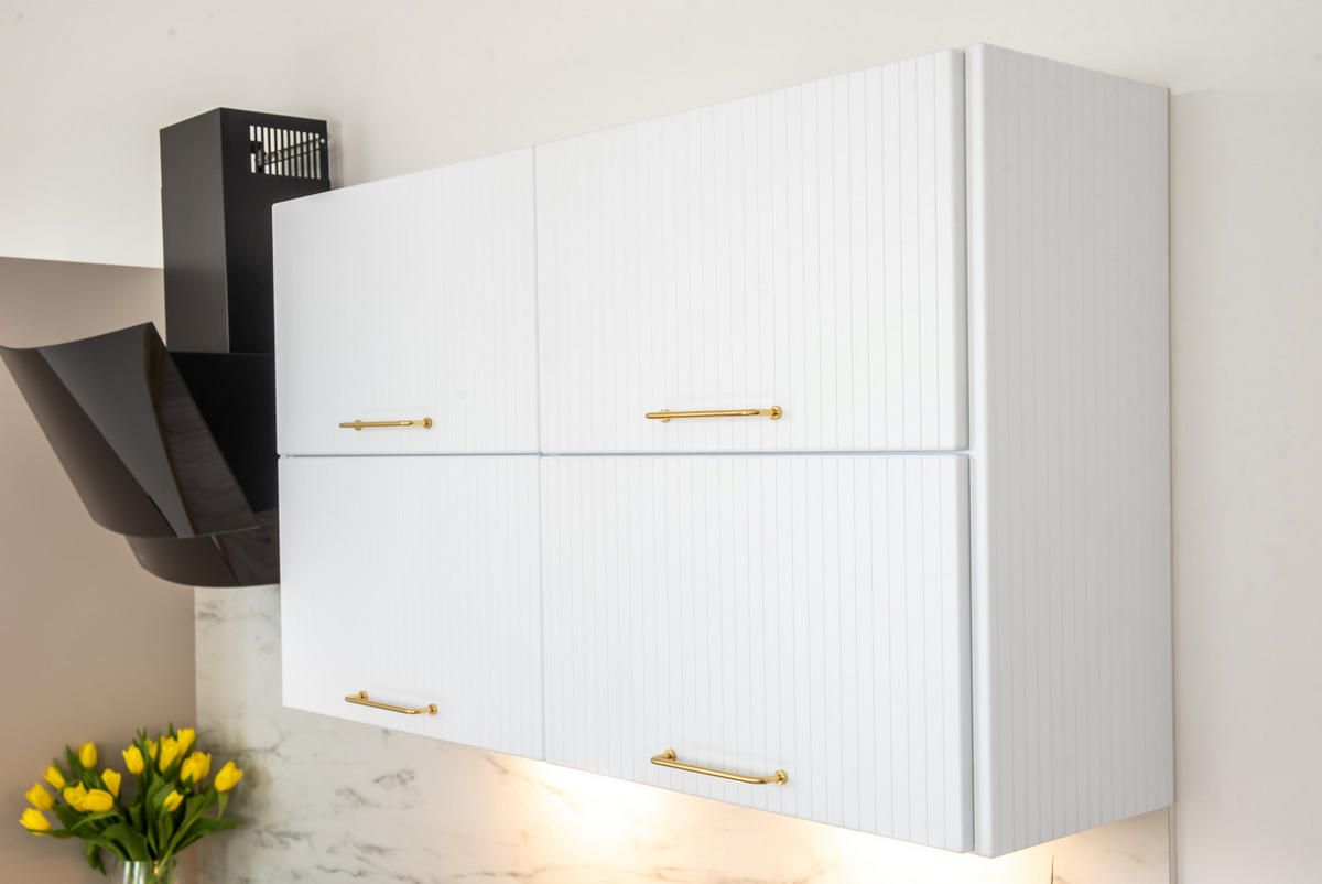 HÄNGESCHRANK - W60OKGR GŁ.560 ( S2100/89 ) - KATE - Zeitlose Küchen Eleganz - Weiß, Holz/Metall (60/36/56cm) - ROYAL24_MARKT