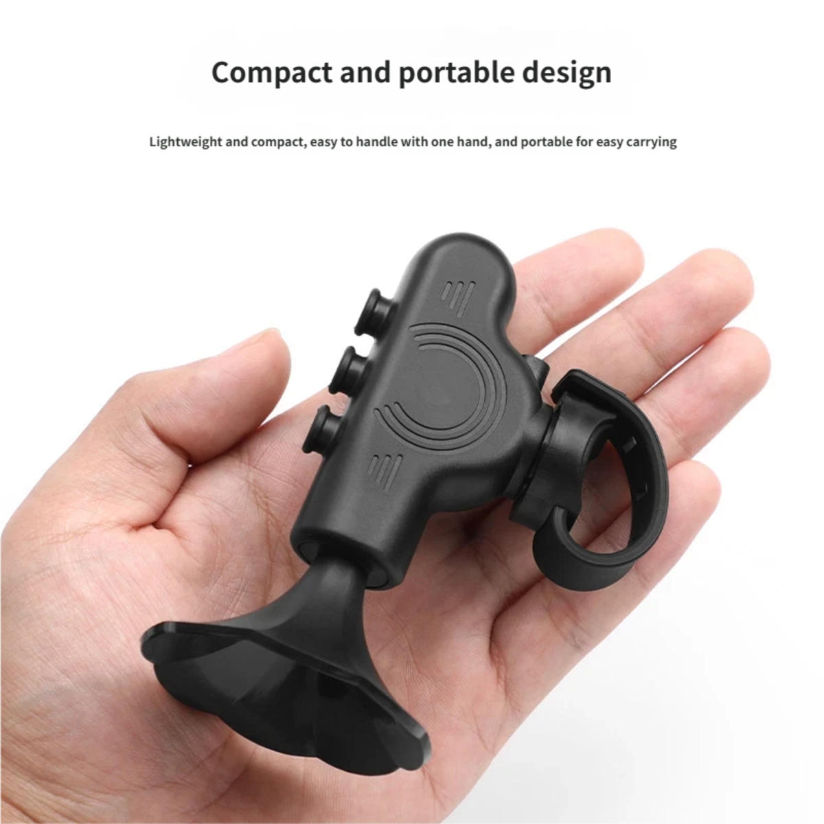 FAHRRADKLINGEL USB-Ladefunktion, wasserdicht - Schwarz, Kunststoff (5.5/6.7/10cm) - Authentics