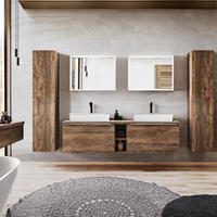 BADMÖBEL-SET 10-TLG. Puebla-56 - Braun, Holzwerkstoff (270/200/46cm) - Lomado