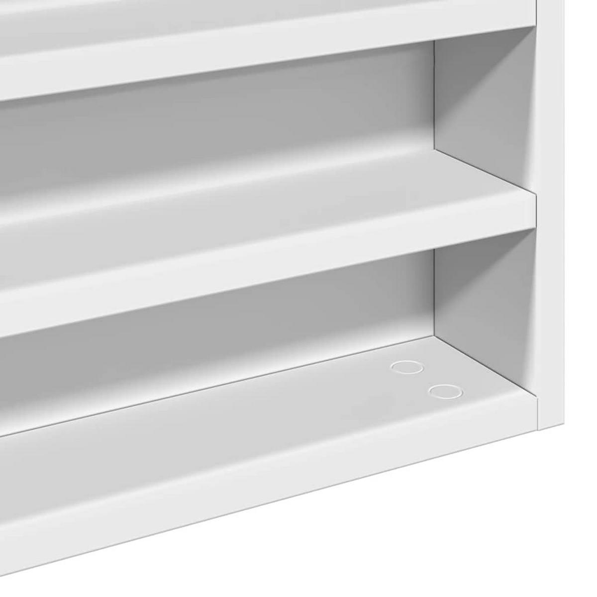 VITRINENSCHRANK Weiss 100/8,5/75 Cm Holzwerkstoff - Weiß, Holzwerkstoff (8.5/75/100cm) - vidaXL