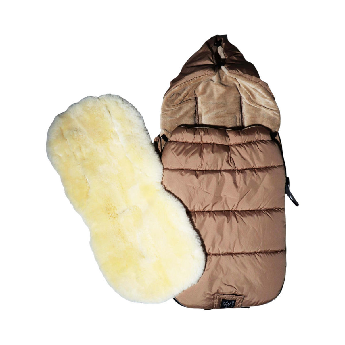 KINDERWAGENFUSSSACK Sheep mit Lammfelleinlage, sand - Beige, Textil (45/100cm) - Kaiserbaby