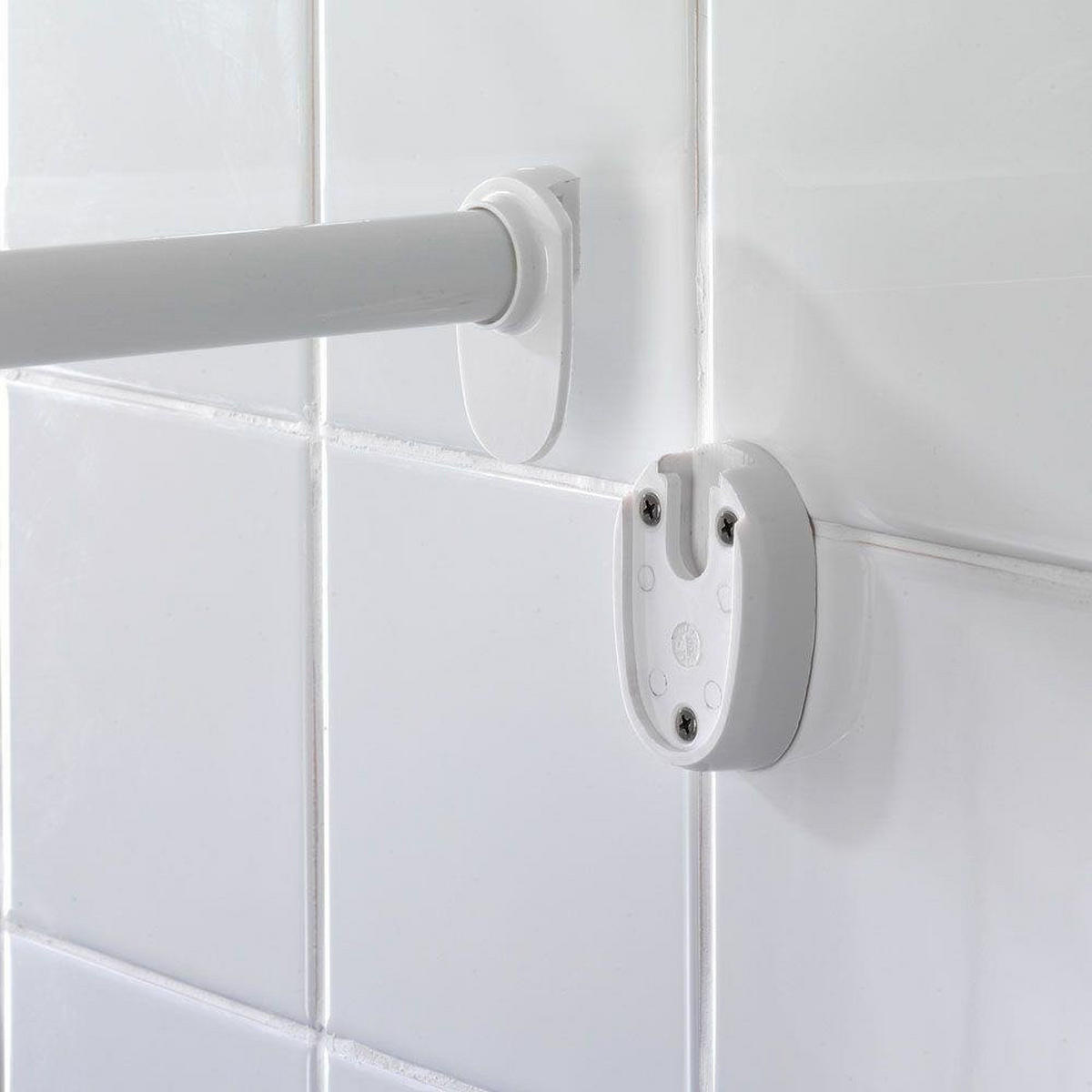 DUSCHSTANGE 80 x 80/ 90/90 cm - Silberfarben, Metall (90cm) - Wenko
